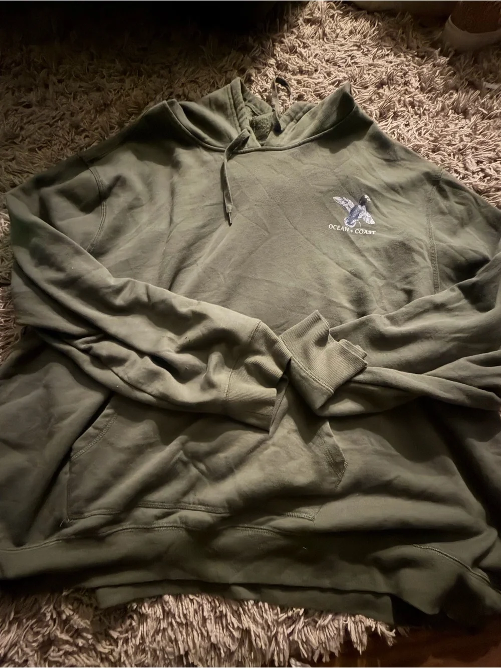 Men's Olive Green Hoodie Sweatshirt 2x
